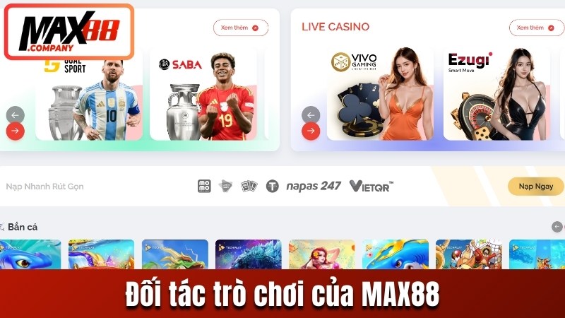 Đối tác trò chơi của MAX88