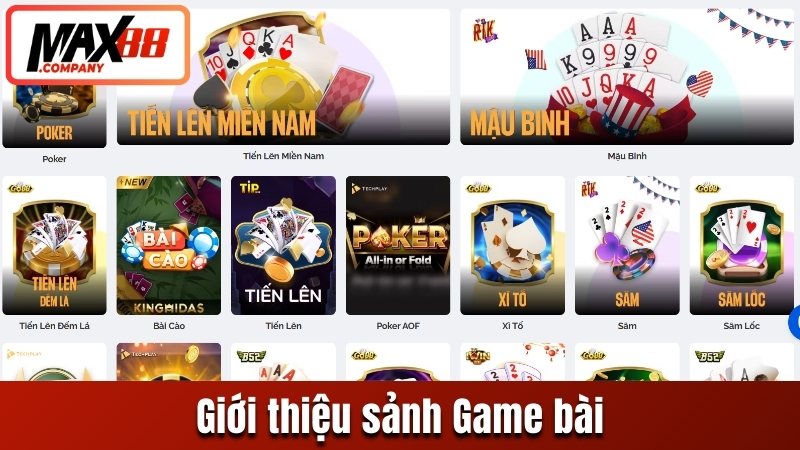 Giới thiệu sảnh Game bài
